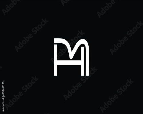 creative HM letter logo design template