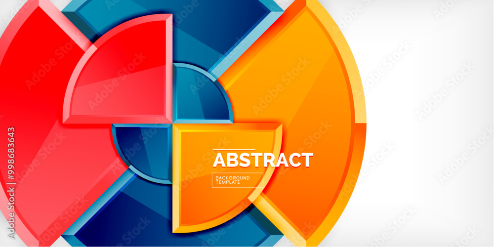 Abstract background - circles and round triangles with 3d effect. Vector Illustration For Wallpaper, Banner, Background, Card, Book Illustration, landing page Abstract background - circles and round triangles with 3d effect. Vector Illustration For Wallpaper, Banner, Background, Card, Book Illustration, landing page
