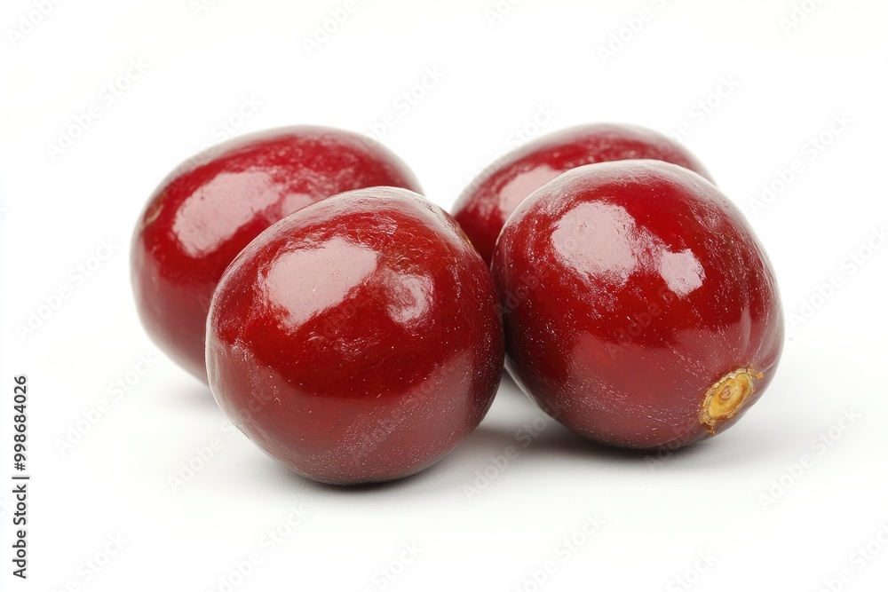 jujube or chinese date on white background - generative ai jujube or chinese date on white background - generative ai