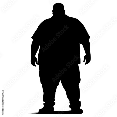 Large Male Figure Silhouette Vector Illustration Transparent Background