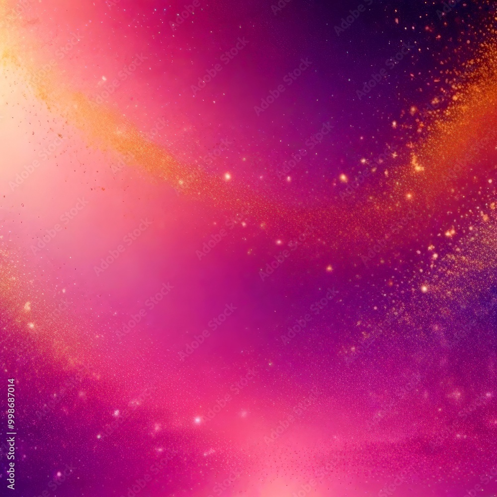 a vibrant, abstract background with a gradient of pink and purple hues, accented by a scattering of golden stars and specks of light a vibrant, abstract background with a gradient of pink and purple hues, accented by a scattering of golden stars and specks of light