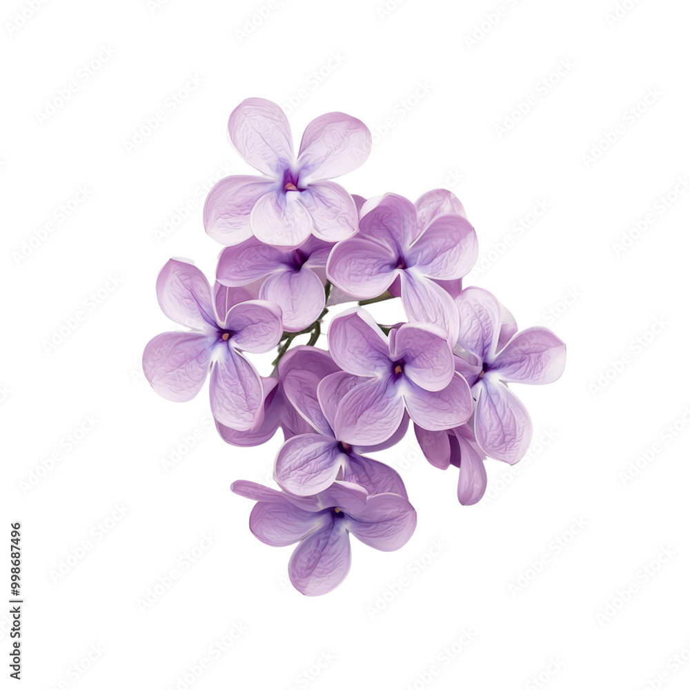 Elegant cluster of lavender orchids on a transparent background Elegant cluster of lavender orchids on a transparent background
