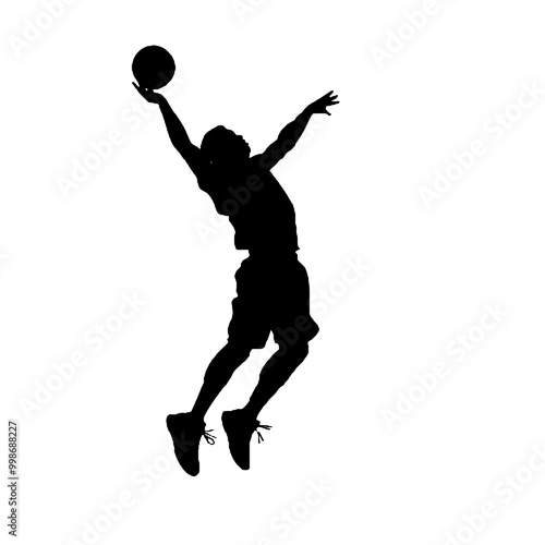 slam dunk silhouette vector illustration