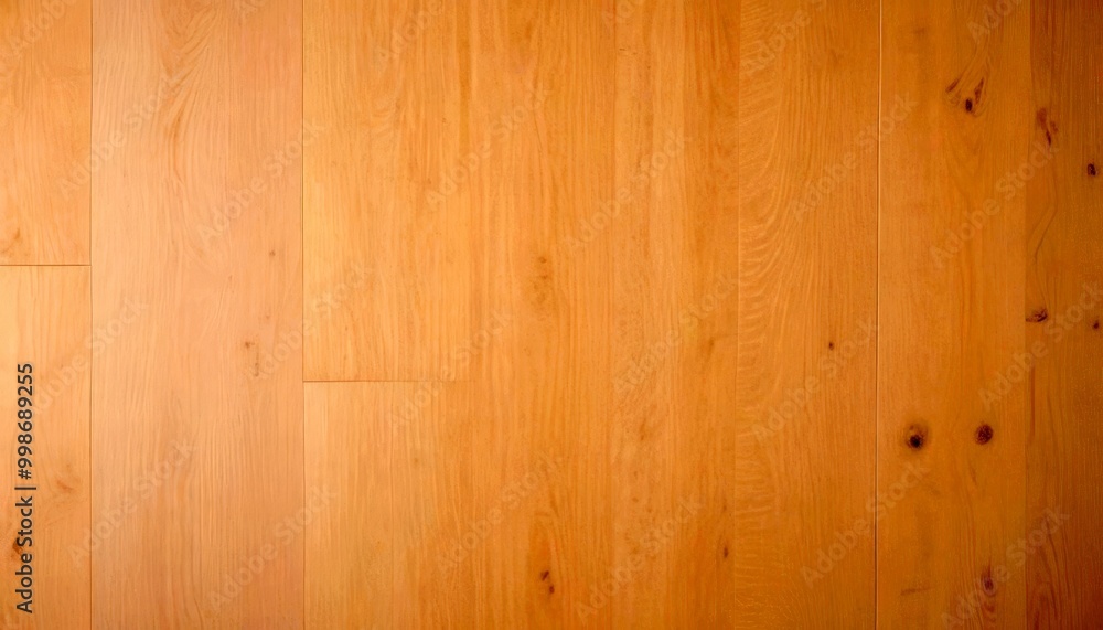 Naklejka premium A close-up view light-colored wooden floor, showcasing the natural grain and texture of the wood