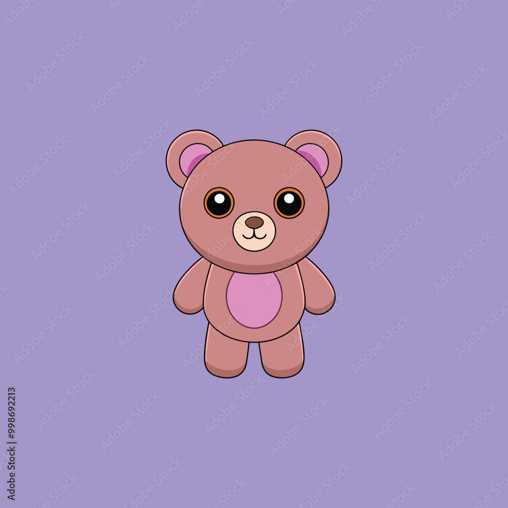 Vector cute teddy bear baby toy Vector cute teddy bear baby toy