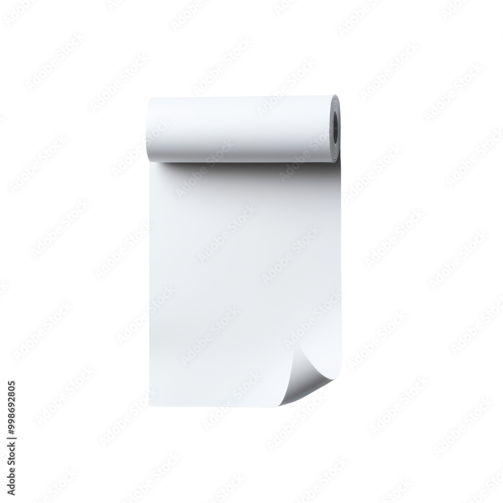 Obraz premium Roll of blank white paper for creative projects