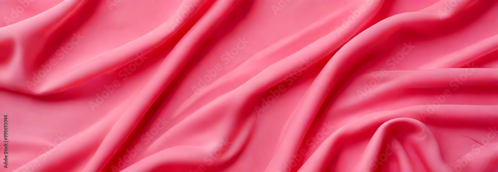 a close-up view soft, flowing pink fabric, with the fabric appearing to be made of silk or chiffon The fabric has a smooth, shiny texture and is crumpled, giving it a a close-up view soft, flowing pink fabric, with the fabric appearing to be made of silk or chiffon The fabric has a smooth, shiny texture and is crumpled, giving it a