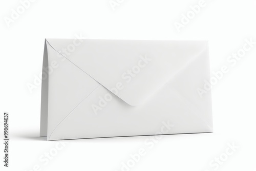 a close up of a white envelope on a white surface