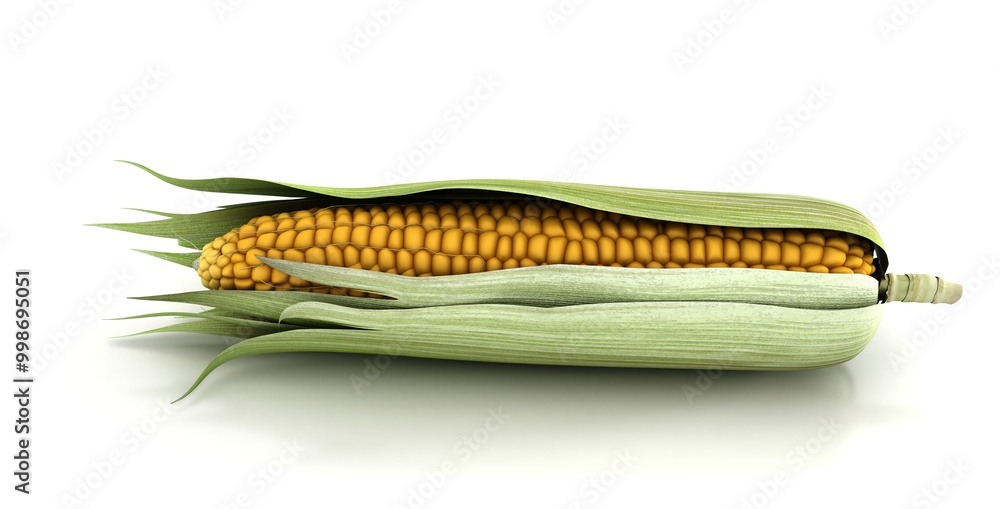 Fresh corn isolated on white background. Clipping path. Fresh corn isolated on white background. Clipping path.