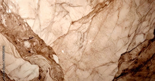 Marble surface with a subtle pattern of swirls and lines, in a light beige color photo