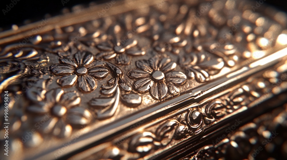 Embossed floral patterns on indian silverware for elegant decor and gifting Embossed floral patterns on indian silverware for elegant decor and gifting