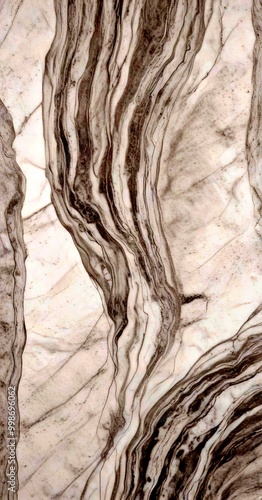 a close-up view marble surface with a swirling pattern of gray and white marble photo