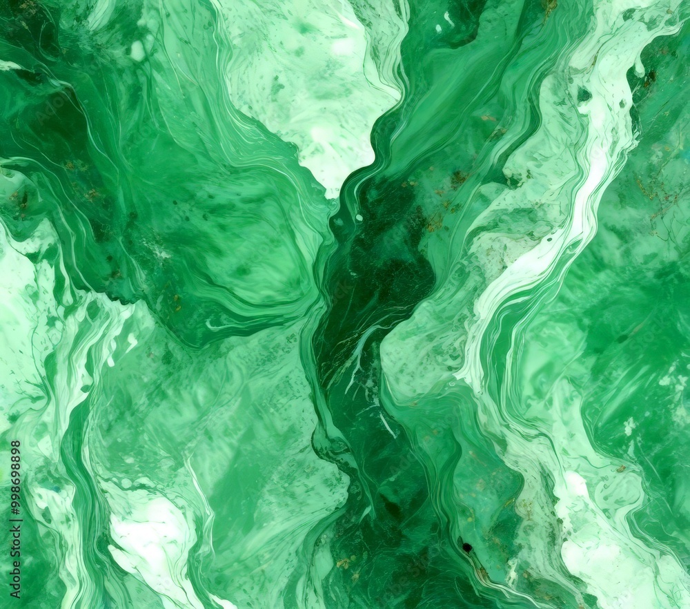 a close-up view marble-like surface with a swirling pattern of green and white hues The pattern is composed of vertical and horizontal lines, creating a sense of a close-up view marble-like surface with a swirling pattern of green and white hues The pattern is composed of vertical and horizontal lines, creating a sense of