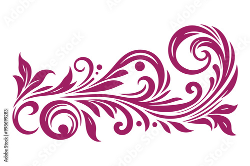Abstract Ornamental Silhouette Vector Art