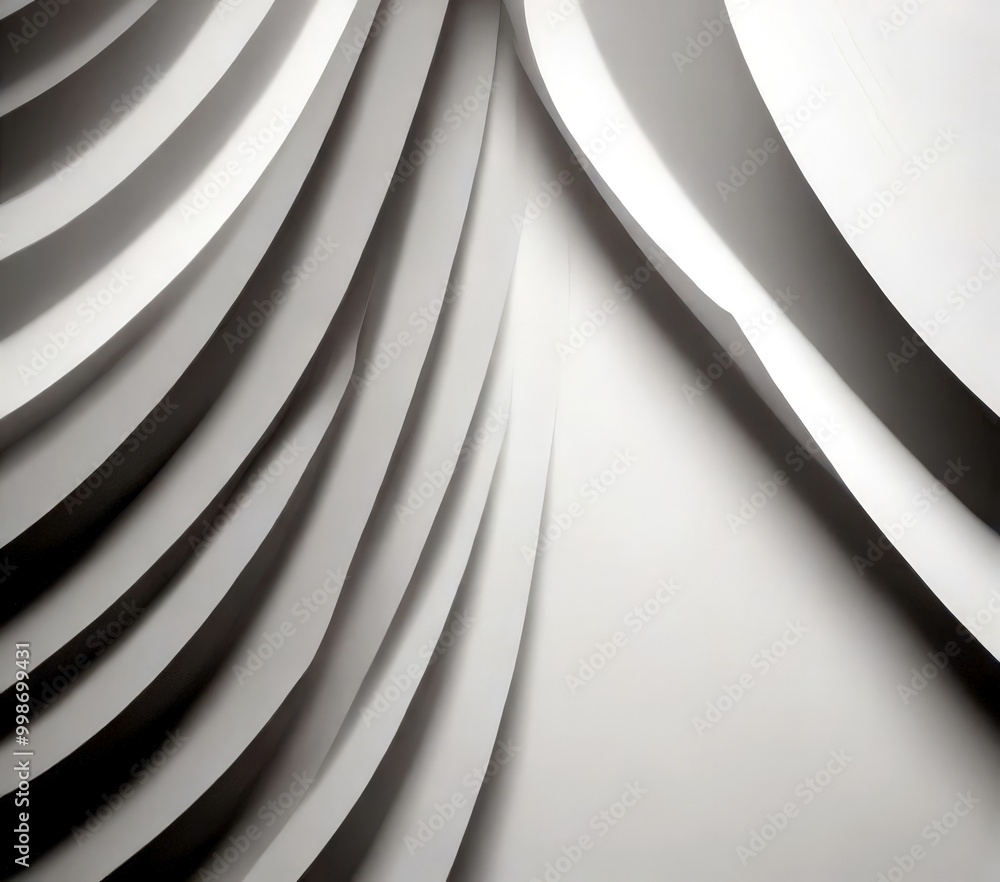 a close-up view curved, white surface with a repeating pattern of curved lines, creating a sense of depth and movement a close-up view curved, white surface with a repeating pattern of curved lines, creating a sense of depth and movement