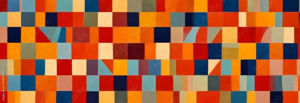 a vibrant abstract painting composed of overlapping rectangular shapes in various colors, including red, orange, yellow, green, blue, and purple a vibrant abstract painting composed of overlapping rectangular shapes in various colors, including red, orange, yellow, green, blue, and purple