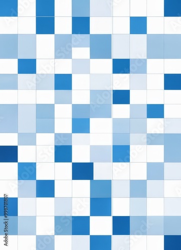 a grid of blue and white squares, creating a visually appealing pattern