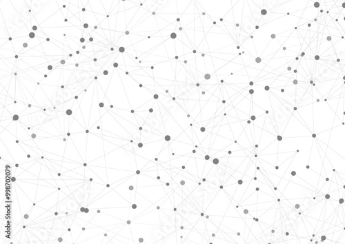connected dots on white background abstract design