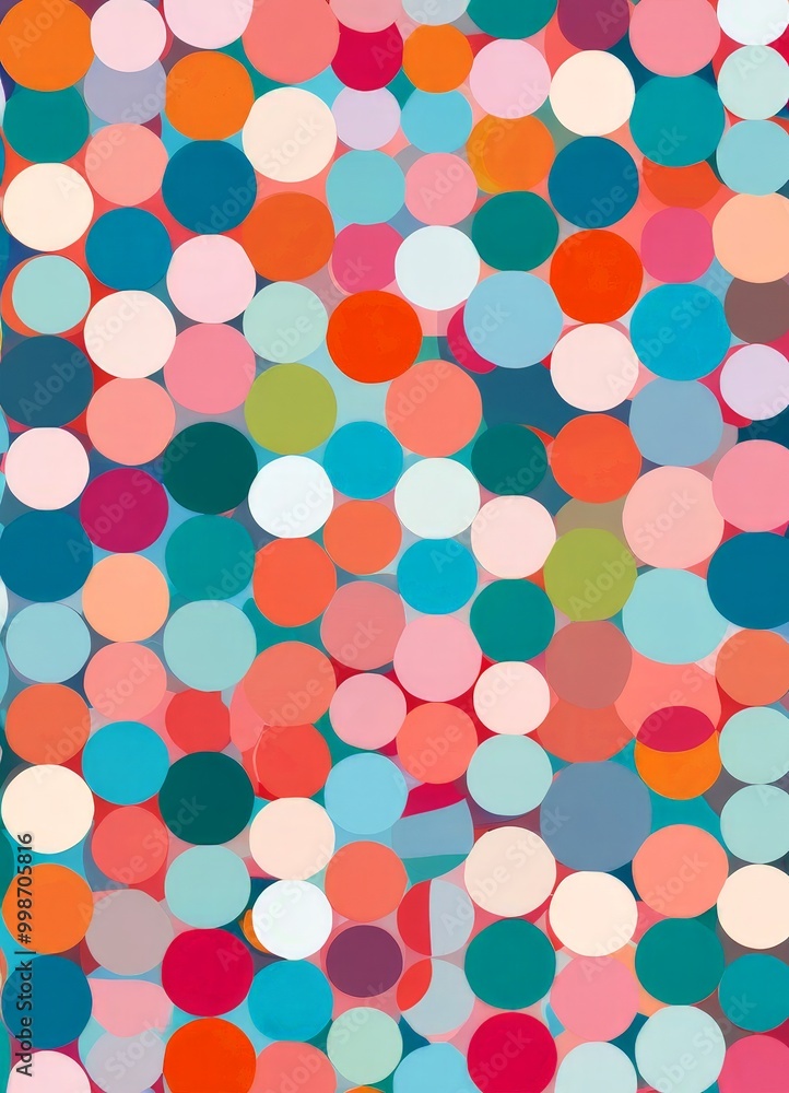 a vibrant and abstract pattern composed of overlapping circles in various shades of pink, blue, green, and orange, creating a visually striking and colorful design a vibrant and abstract pattern composed of overlapping circles in various shades of pink, blue, green, and orange, creating a visually striking and colorful design