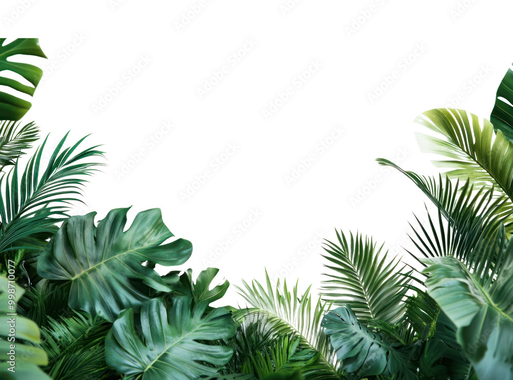 PNG Lush tropical green foliage background PNG Lush tropical green foliage background
