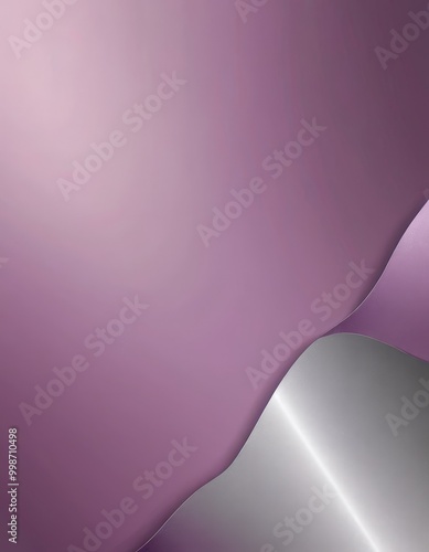 Abstract background with a gradient of purple and silver, featuring a curved line and a metallic texture photo