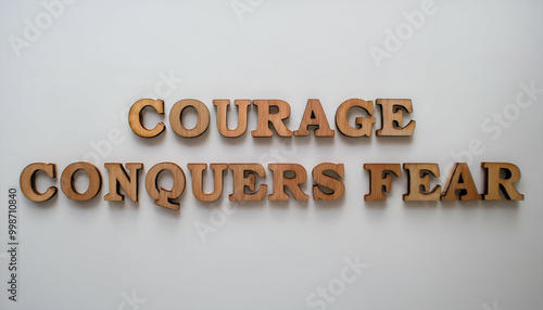 Courage conquers fear Word