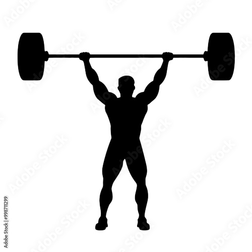 Weight lifting icon vector sign symbol for design on white background