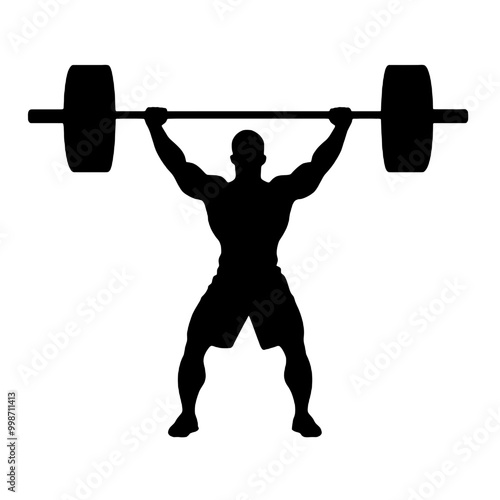 Weight lifting icon vector sign symbol for design on white background