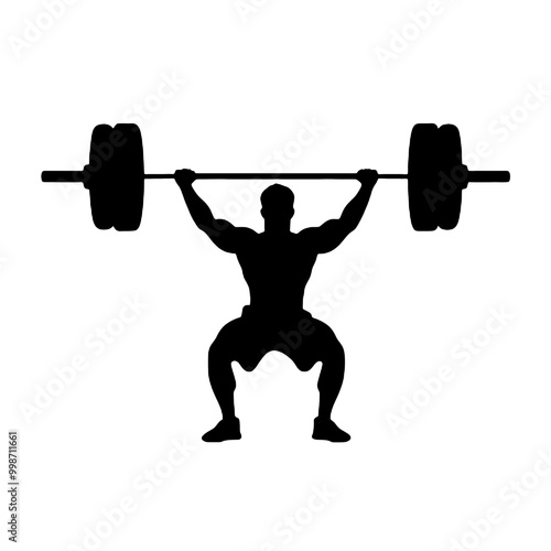 person lifting weights Silhouette