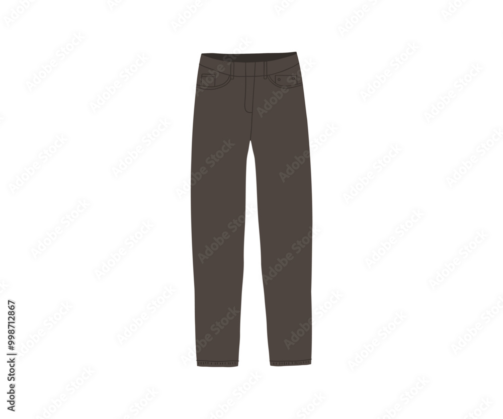 Pants drawn by hand. Vector illustration in flat style. Pants drawn by hand. Vector illustration in flat style.
