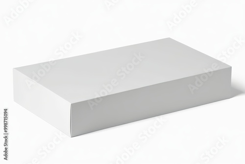 a close up of a white box on a white surface photo