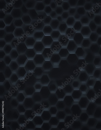 a close-up view dark, honeycomb-like pattern composed of numerous small hexagonal shapes The pattern is predominantly black, with some areas of lighter color, creating photo