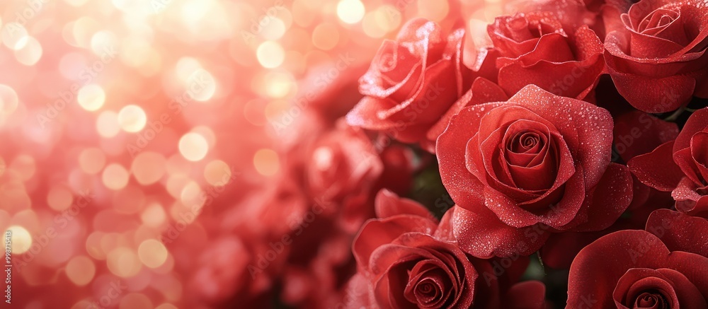 Close-up of red roses with bokeh background. Close-up of red roses with bokeh background.