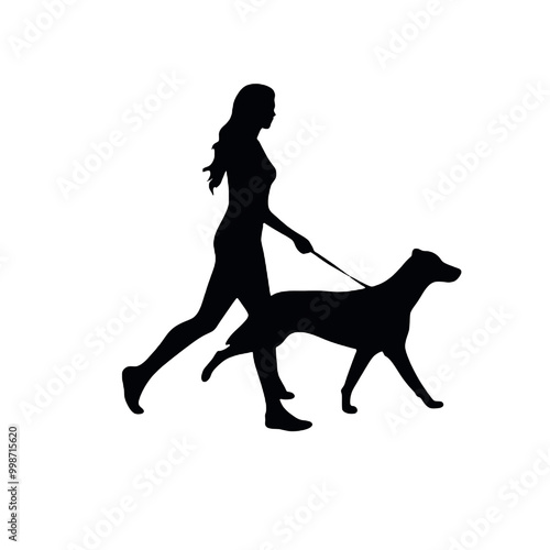 girl and dog 