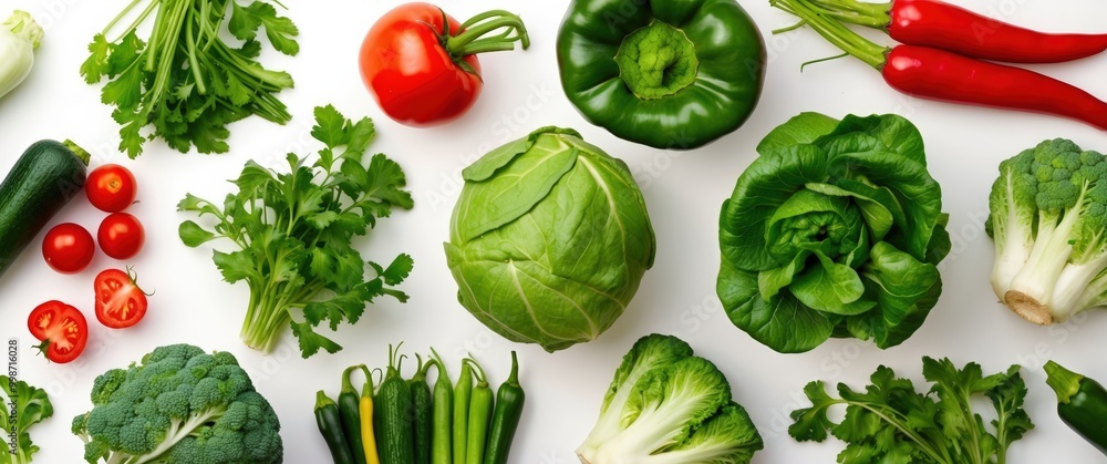 An assortment of garden-fresh vegetables, highlighting the concept of organic nutrition. An assortment of garden-fresh vegetables, highlighting the concept of organic nutrition.