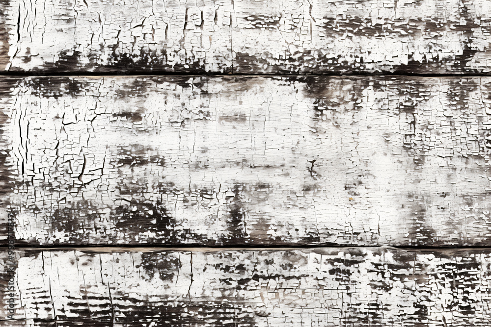 Fototapeta premium Weathered wood planks with peeling paint texture perfect for rustic food photography or creating a vintage scene setting
