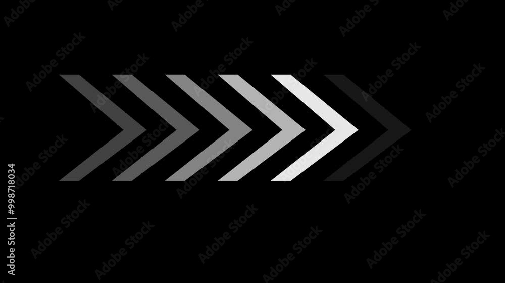 Blinking arrow navigation, white arrow on black background, seamless loop animation Blinking arrow navigation, white arrow on black background, seamless loop animation