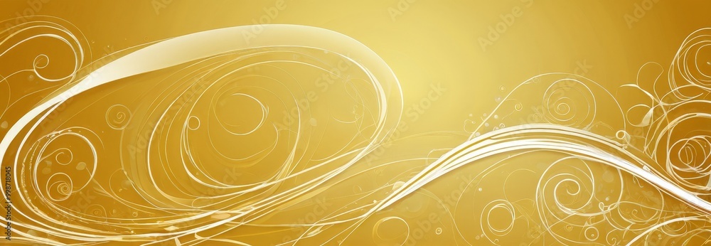 a golden background with swirling, curving lines and shapes, creating a dynamic and visually striking composition a golden background with swirling, curving lines and shapes, creating a dynamic and visually striking composition