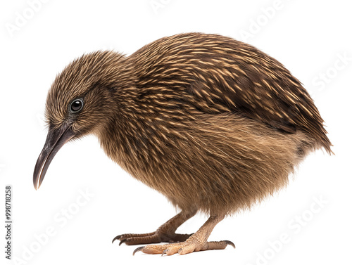 a brown bird with a long beak photo