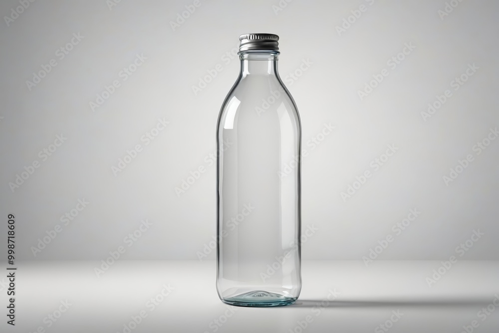 a close up of a clear glass bottle with a black lid a close up of a clear glass bottle with a black lid