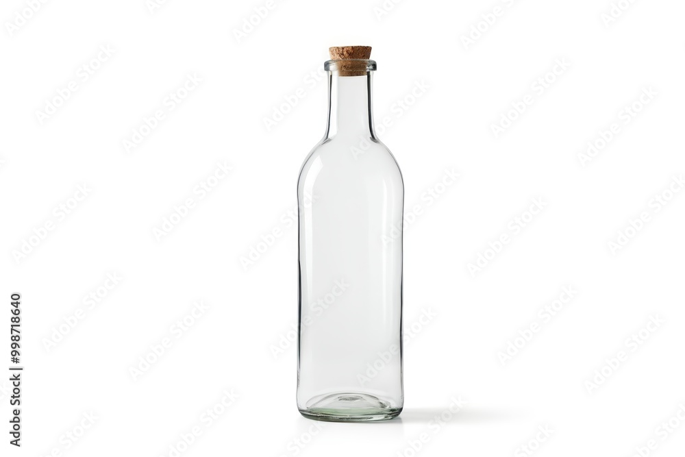there is a glass bottle with a cork stopper on it there is a glass bottle with a cork stopper on it