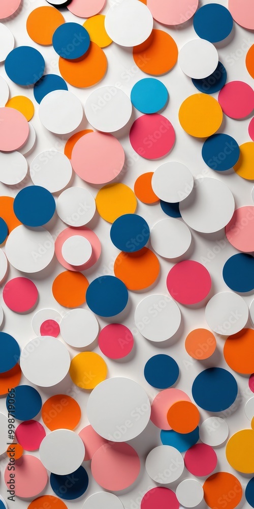 a vibrant and abstract pattern of overlapping circles in various colors, including white, blue, orange, and pink, creating a visually striking and dynamic composition a vibrant and abstract pattern of overlapping circles in various colors, including white, blue, orange, and pink, creating a visually striking and dynamic composition