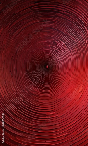 a red spiral pattern with a central red circle and concentric circles of varying sizes, creating a sense of depth and movement photo