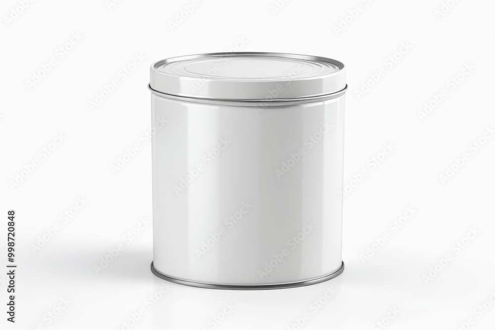 a close up of a metal can with a lid on a white surface a close up of a metal can with a lid on a white surface