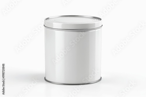 Wallpaper Mural a close up of a metal can with a lid on a white surface Torontodigital.ca