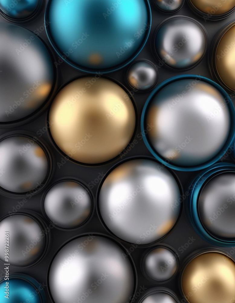 Abstract Metallic Spheres Gold Silver Teal Modern Design Branding Futuristic Backgrounds Abstract Metallic Spheres Gold Silver Teal Modern Design Branding Futuristic Backgrounds