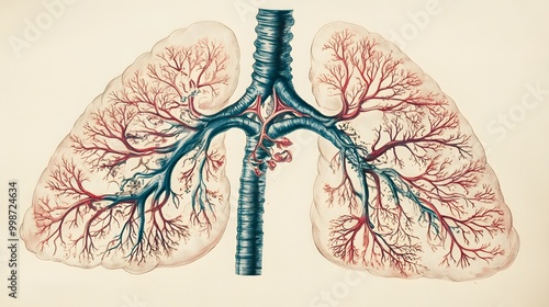 Medical Diagram of the Respiratory System