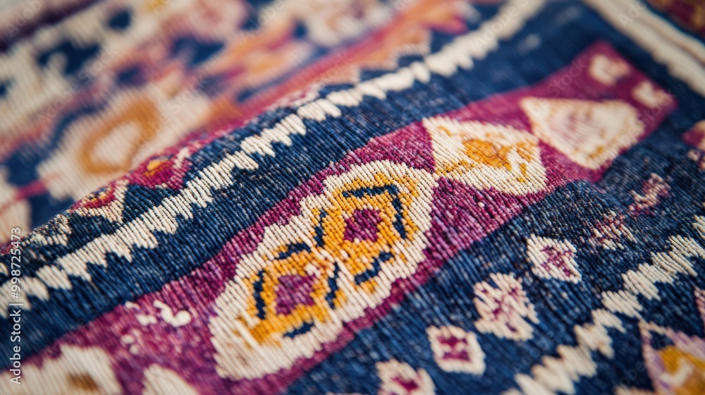 Traditional uzbek ikat fabric - vibrant textile art for cultural and decorative use Traditional uzbek ikat fabric - vibrant textile art for cultural and decorative use
