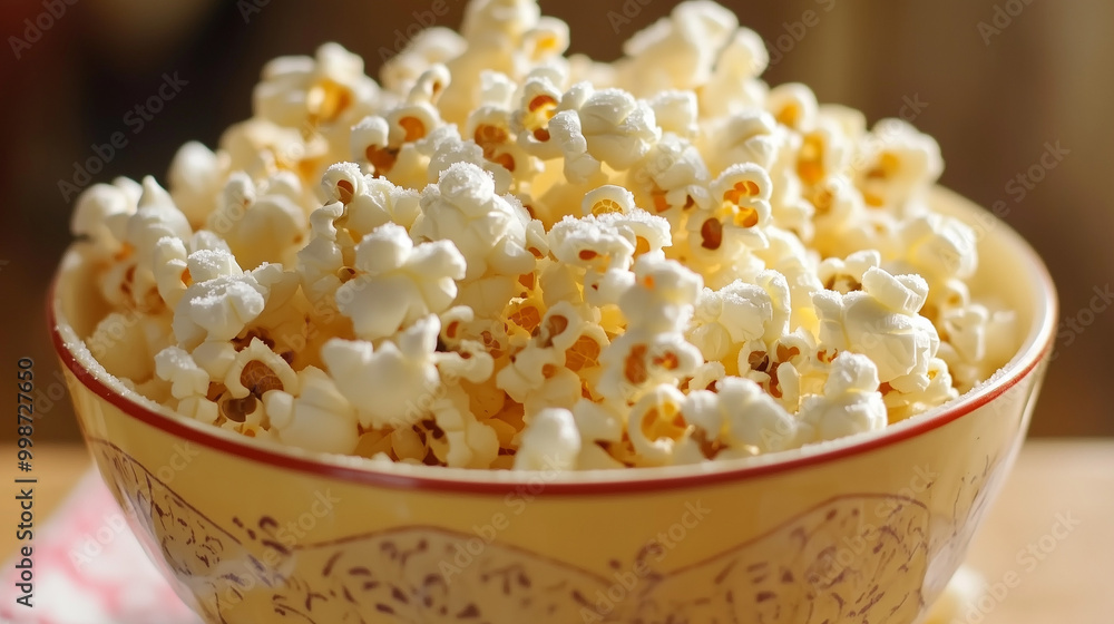 Freshly Made Salted Popcorn in a Bowl Freshly Made Salted Popcorn in a Bowl