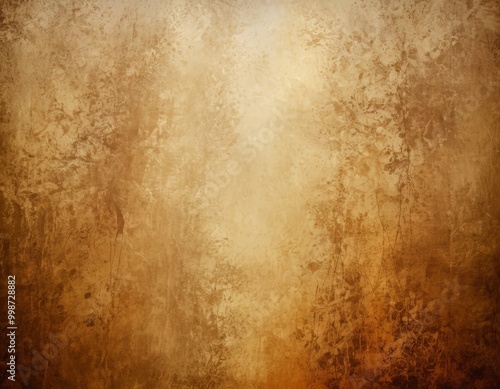 a textured, aged brown background with a warm, golden glow The grainy texture and faded colors give the impression vintage or aged appearance